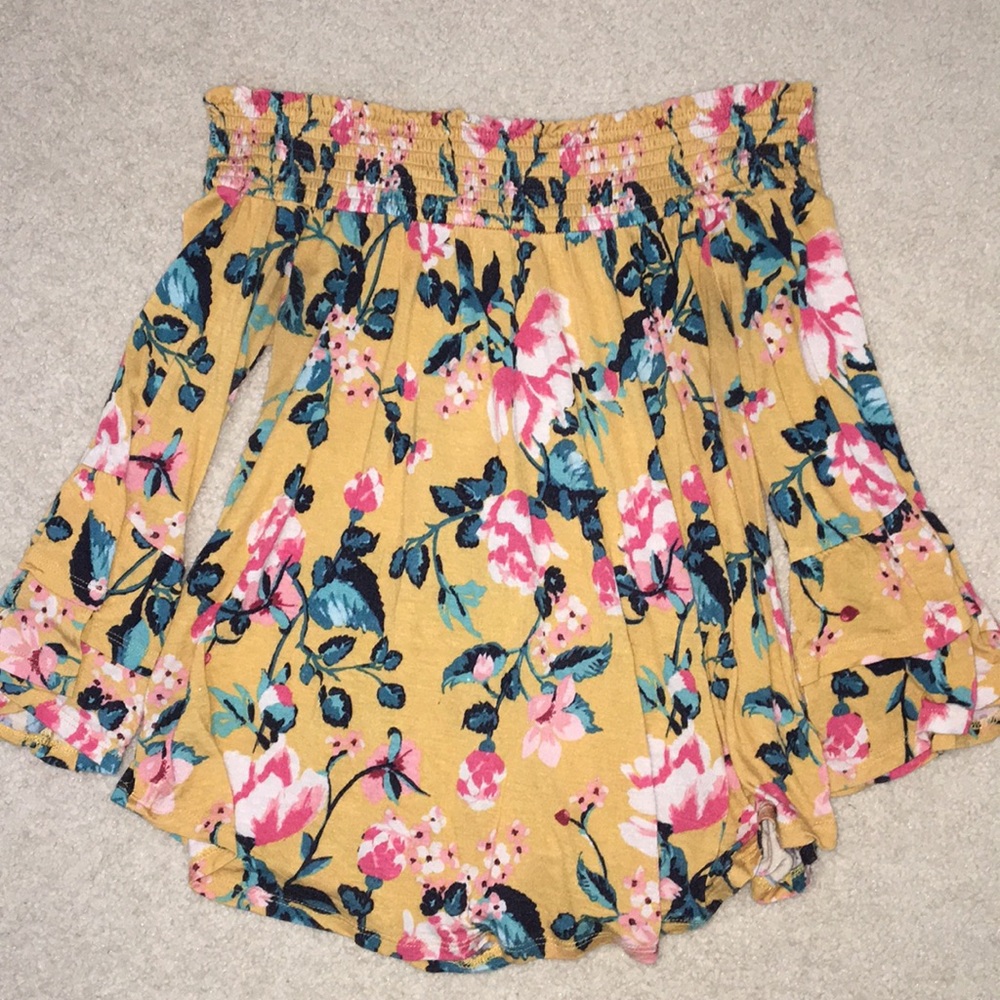 About a girl off the shoulder top